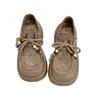 Mocasines gruesos esmerilados para mujer, nuevos zapatos casuales tipo Birkenstock otoño 2026, zapatos de plataforma con cordones versátiles que aumentan la altura para mujer