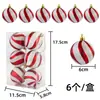 Dragon Tiger transfronteiriço Amazon novo pingente de árvore de Natal parafuso curto bola pintada bola de Natal vermelha e branca decoração atacado