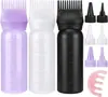 Set Combinado de Botella de Champú y Peine para Teñir el Cabello y Permeado Transfronterizo Tapa Puntiaguda Cabeza de Repuesto para Botella de Champú Banda para el Cabello Botella de Poción para el Cuidado del Cabello con Escala