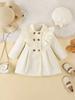 Abrigo Trench Grueso para Bebé Niña con Forro Polar Chaqueta de Primavera Abrigo Grueso para Niño Pequeño Estilo Coreano Casual Abrigo de Primavera para Bebé de 2 Años