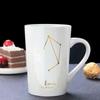 Caneca Cerâmica Personalizada Criativa Doze Constelações Xícara de Café com Tampa e Colher Copo de Água para Casal Presente Copo para Casa