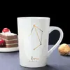 Caneca de Cerâmica Personalidade Criativa com Tampa e Colher Copo de Água para Casal Copo de Café para Meninos Xícara de Chá para Casa Escritório