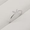 Anillo de Plata de Ley 925 para Mujer Diseño Nicho que no se Desvanece Estilo ins Lujo Ligero Estilo Coreano Anillo de Diamantes de Mariposa Anillo para el Dedo Índice