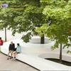 Fabricantes de fezes de piscina de flores de terrazzo GRC banco de cama de flores de paisagem cadeira de espera Banco de piscina de árvore de cimento pré-fabricado