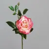 Óleo de Pintura Flor Artificial Enrolada Rosa Conjunto de Decoração de Casamento Casa Hotel Projeto de Decoração Suave Flor Falsa Rosa Grande