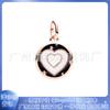 Pandora 925 Cobre Blanco Chapado en Plata Cuentas de Cristal Cuentas de Corazón Colgante Accesorios para Pulsera DIY Colgante con Forma de Corazón
