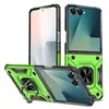 Aplicable Transfronterizo Samsung Zflip 30% de descuento Funda para Teléfono Apilable con Anillo Magnético Cubierta Protectora de Dos en Uno Más Vendida Z Flip6