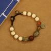 Pulsera de Piedra Natural Estilo Étnico Tibetano Nuevo Retro Simple Personalidad para Hombre y Mujer Serie Cuentas Nepalés Tejida
