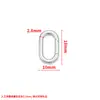 Fivela Oval de Aço Inoxidável Polido Fivela Universal Galvanoplastia a Vácuo 18K Conexão de Colar Bolsa Acessórios de Fivela para Joias