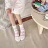 Nuevos Calcetines de Coral de Terciopelo sin Pelusa para Mujer Otoño e Invierno, Calcetines de Mujer de Terciopelo Medio Fair Isle, Calcetines Cálidos y Engrosados para Dormir en Casa
