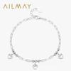 Pulsera de plata esterlina s925 dulce niña amor pulsera femenina lujo ligero diseño nicho ins cadena celebridad de Internet pulsera ajustable
