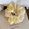 Nuevo scrunchie de doble capa con lunares estilo bosque, goma para el pelo dulce y femenina para peinados de moño, cuerda para el pelo fresca y moderna para coletas