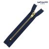Lote Recto de Fábrica No.3 Cremallera de Metal de Extremo Cerrado Negro Latón Punto Jeans Cabeza de Resorte Cobre