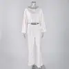 Nuevo Conjunto de Pijama y Ropa de Casa de Punto para Mujer con Top Estampado de Lazo y Pantalones Largos Transfronterizo Otoño Europeo y Americano 2025