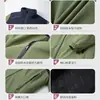 Cortavientos de Bloques de Color con Cuello Alto 150D Elástico Mecánico Resistente al Viento Cálido Chaqueta de Algodón Unisex Ropa de Trabajo para Exteriores Chaqueta Personalizada