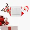 Shangyi SP-KG004 Pegatina de Pared Navideña Autoadhesiva Papá Noel Reno Decoración de Interruptor Fábrica Venta al por Mayor Pegatina de Interruptor