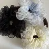 Goma de Pelo de Malla de Encaje Burbuja Fresca de Colores para Mujer, Estilo de Alta Gama, Grande Versión Coreana Goma para Peinados de Moño