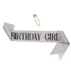 Lantejoulas Brilhantes Birthdaygirqueen Rainha Fita Cerimonial Decoração para Fotos de Festa de Aniversário Alça de Ombro em Estoque