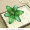 Flor de Lírio Outonal de Cola Macia 3D Cabeça 14cm Confecção de Enfeite de Cabeça Acessórios de Cabelo Antigos da Dinastia Han DIY Caixa de Flores Caixa de Presente com Flores
