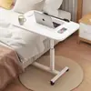 Mesa de Cabeceira Móvel, Mesa Lateral de Sofá, Escrivaninha de Computador, Mesa Pequena de Metal para Sala de Estar e Escritório, Mesa Simples com Altura Ajustável para Pessoas Preguiçosas