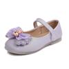 Zapatos Pequeños de Cuero para Niña 2025 Verano Nuevos Zapatos de Princesa con Mariposas de Cristal para Niños Grandes para Mostrar en el Escenario Zapatos Individuales