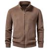 Sudadera de terciopelo Ollie de doble cara para hombre, exportación transfronteriza, holgada y cálida, color liso, casual, nueva chaqueta cárdigan de otoño e invierno para hombre