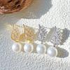 Pendientes de Zirconia con Pluma de Diamante Completo Transfronterizos Europeos y Americanos Alas de Ángel Pluma Moda de Lujo Ligero Elegantes Pendientes Elegantes
