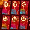 2027 Año del Cordero Sobre Rojo Hojuelas Doradas Escarchado Creativo Dibujos Animados 3D Zodiaco Cien Yuan Mil Yuanes Sobre de Dinero de la Suerte Bolsa de Sobre Rojo de Año Nuevo