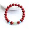 Pulsera de Cinabrio de Guan Yu Pulsera de Flor de Rosa de Arcilla Púrpura para Mujeres Venta al por Mayor de Fábrica Comercio Electrónico Transmisión en Vivo Dropshipping S3051906