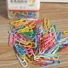 Clips de papel de colores Shanghui 1025, suministros de encuadernación, 29 mm, 80 clips, suministros de oficina, papelería