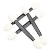 Palito de Sombra Descartável com Ponta Dupla e Esponja de Látex, Pincel de Sombra, 25 Peças/Pacote, Embalagem em Saco Opp, Design de Ponta Dupla para Maquiagem de Beleza