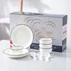 Juego de Platos Cerámicos Bohemios Transfronterizos, Tazones, Palillos, Vajilla, Regalos Pequeños, Souvenirs, Tazones Cerámicos para el Hogar, Cajas de Regalo