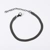Venta caliente de comercio exterior horno oro real acero inoxidable cadena plana de hueso de serpiente pulsera accesorios de joyería DIY cadena de serpiente cadena básica de hoja