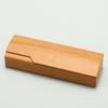 Lote de fábrica veta de madera mercerizado estuche para gafas hecho a mano abatible anti-presión óptico liso miopía presbicia estuche para gafas LOGO imprimible