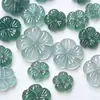 Jade Azul Natural A-grade Flor de Cinco Pétalas Acessório Estilo Antigo Grampo de Cabelo Enfeites DIY Pétalas de Jade Azul Acessórios Materiais