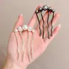 Novo Grampo de Cabelo Pérola em Forma de U Estilo Chinês, Grampo Elegante e Sofisticado, Grampo de Bola, Artefato de Grampo de Cabelo, Grampo de Cabelo