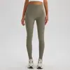 Pantalones de Yoga de Tiro Alto Color Durazno para Mujer con Bolsillos Traseros en la Cintura, Pantalones de Fitness con Sensación de Segunda Piel, Pantalones Deportivos Elásticos Moldeadores de Nueve Puntos, Ropa de Yoga