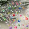 Pegatinas para Uñas Árbol de Navidad Tiesu Tl409 Coloridas en Relieve Estilo Navideño Copo de Nieve Estrella Lazo Pegatinas para Uñas
