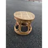 Taburete Redondo de Ratán Hecho a Mano en Yunnan Taburete Bajo Taburete Redondo para Bailar Taburete de Bambú para Beber Té en Casa Taburete Alto Metabo