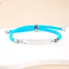 Materiales de Impresión a Color y Grabado Transfronterizos, Pequeños Regalos, Etiquetas Curvas, Pulseras Tejidas, Regalos Navideños Huecos con Forma de Corazón de Acero Inoxidable