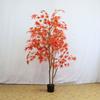Planta Artificial Bordo Vermelho Japonês Planta em Vaso Decoração de Chão Folha de Bordo Árvore Falsa Vitrine Bonsai Artificial de Alta Qualidade Bordo Vermelho Artificial