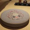 Cojín de Meditación para Uso en Casa, Esterilla Redonda Bordada para Rezar, Esterilla de Tatami, Extraíble y Lavable, Esterilla Gruesa Antideslizante para Alféizar