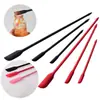Set de 3 piezas Rascador de Miel y Mermelada de Silicona Doble Cara Tamaño Pequeño Rascador Largo para Pared Interior de Botella Cosmética y Culinaria Mini Rascador