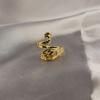 Anillo de Pavo Real Tridimensional Estilo Étnico Plata Tailandesa Retro Pluma Simple Elegante Abierto Dedo Índice Suministro Directo de Fábrica Venta al por Mayor