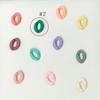 Acrílico mão pintura cadeia 17x 23mm colorido macaron cadeia fivela anel diy cadeia jóias acessórios