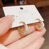 Moda retro elegante microincrustación gota de aceite clips para orejas de alta gama dulce fresco temperamento pendientes versátiles de alta gama