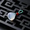 Pingente de Vidro Estilo Chinês Imitação de Jade Borboleta Vagem de Lótus Pequeno Charme Acessório DIY Feito à Mão Pulseira Broche Hanfu Qipao
