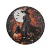 Señales Decorativas de Madera con Atmósfera Navideña de Alta Gama Transfronteriza Colgantes Festivos para Paredes del Hogar Señales de Puerta Decorativas Creativas Redondas