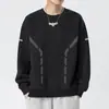 Envío RápidoNueva Sudadera de Manga Larga con Cuello Redondo Holgada de Primavera y Otoño, Camiseta Base Estampada de Moda para Hombre