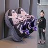 Sapatos para meninas Tênis infantil Sapatos de papai Sapatos infantis populares para meninos 2023 outono novos sapatos leves respiráveis médios e grandes para crianças